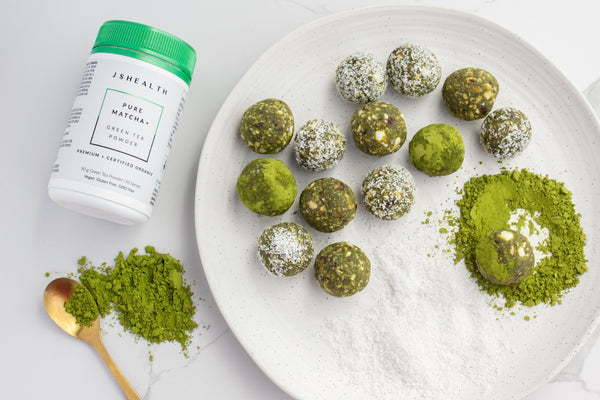 Matcha + White Choc Bliss Balls