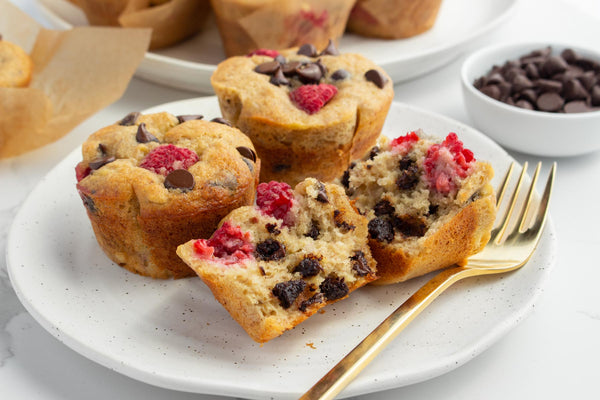 Viral Raspberry Dark Choc + Banana Muffins