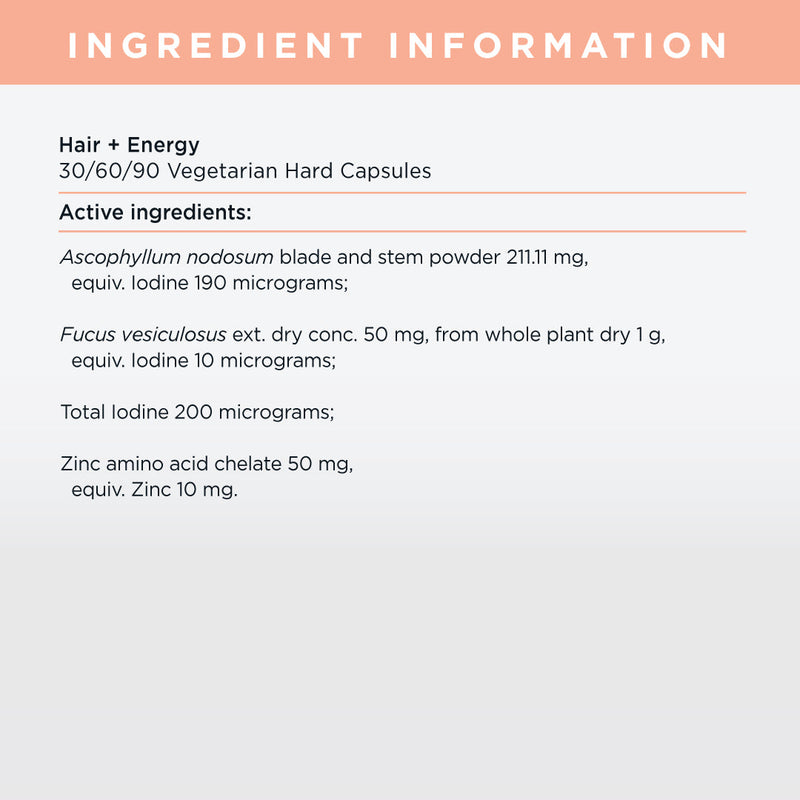 Hair + Energy Formula - 1 Month Supply